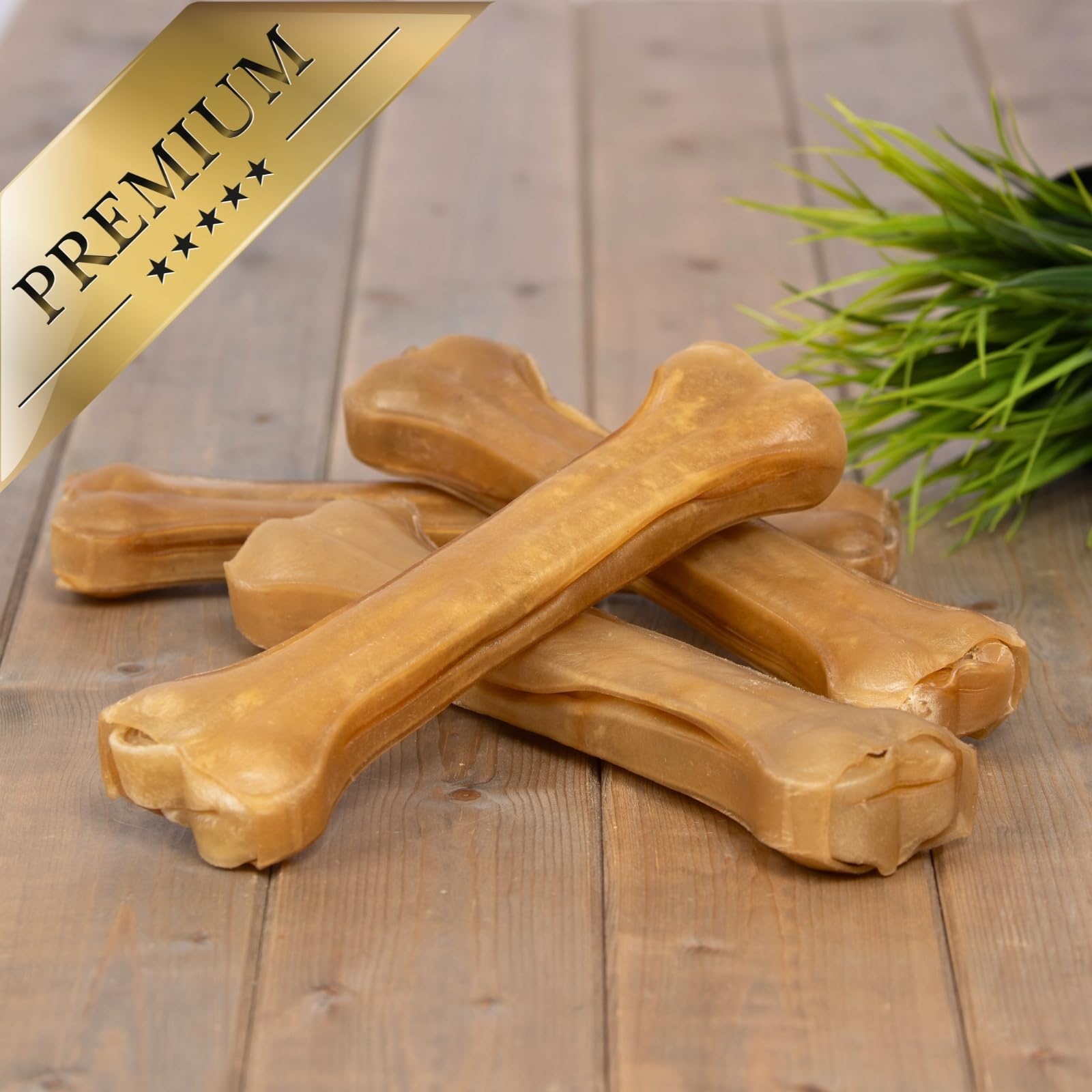Lyra Pet® 10 os à mâcher en Peau de bœuf env. 25 cm, Snack séché Chiens | Os pour chiens riche en protéines | Hygiène dentaire | Long plaisir à mâcher | Naturel & pauvre en graisses