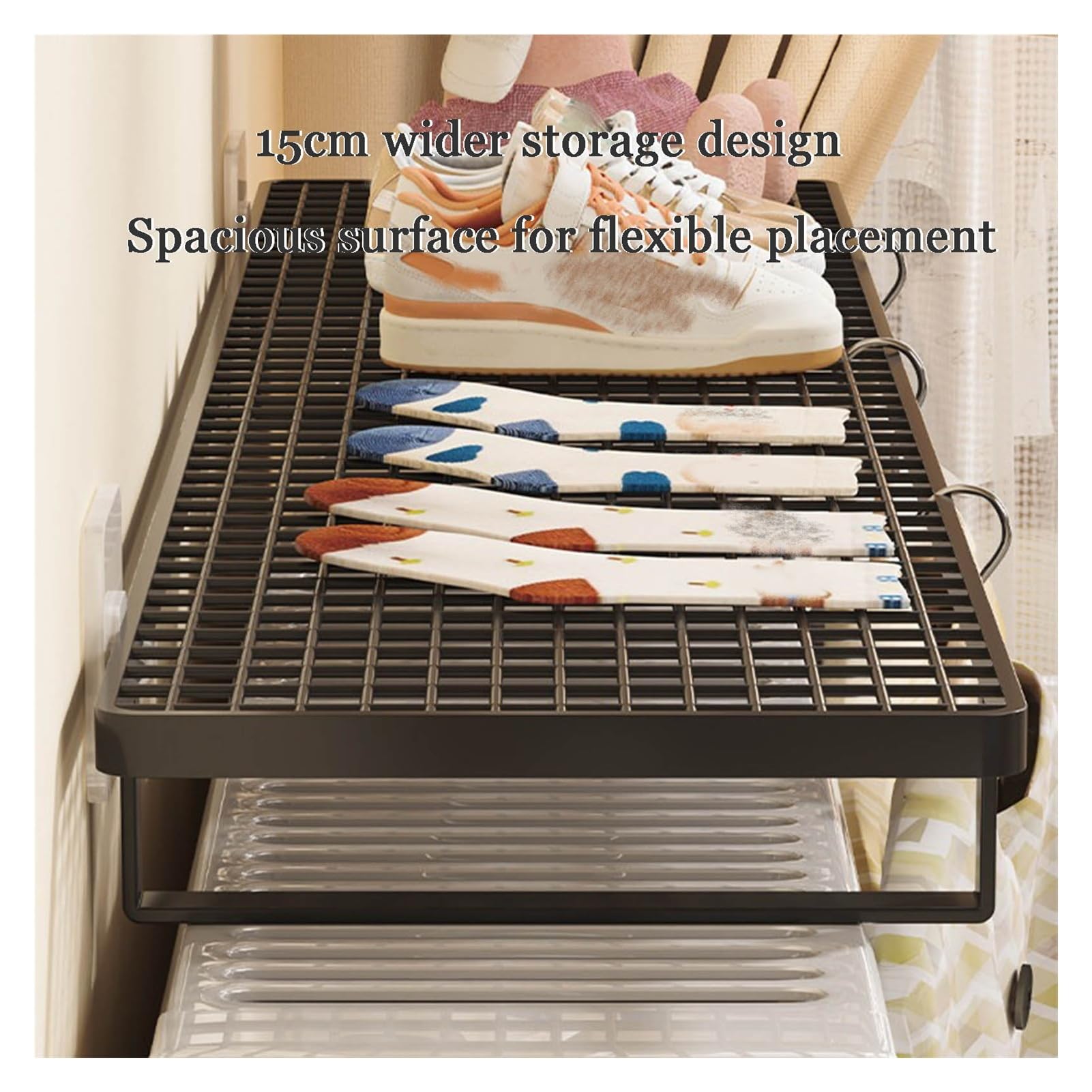 Scaffale per termosifone, bianco, senza trapano, 45 x 15 x 3 cm, ideale per organizzare la camera da letto, decorazione domestica, oggetti vari, supporto multifunzionale per ornamenti