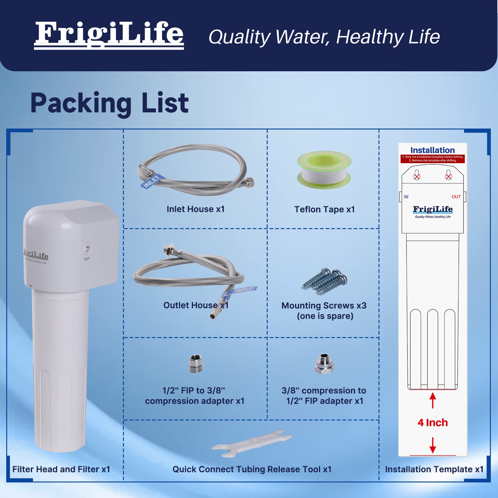 WFS5300A Under Sink Water Filter System 3 Years 22000 Gallons Under Counter Direct Connect Kitchen Faucet Reduces PFAS — view 7