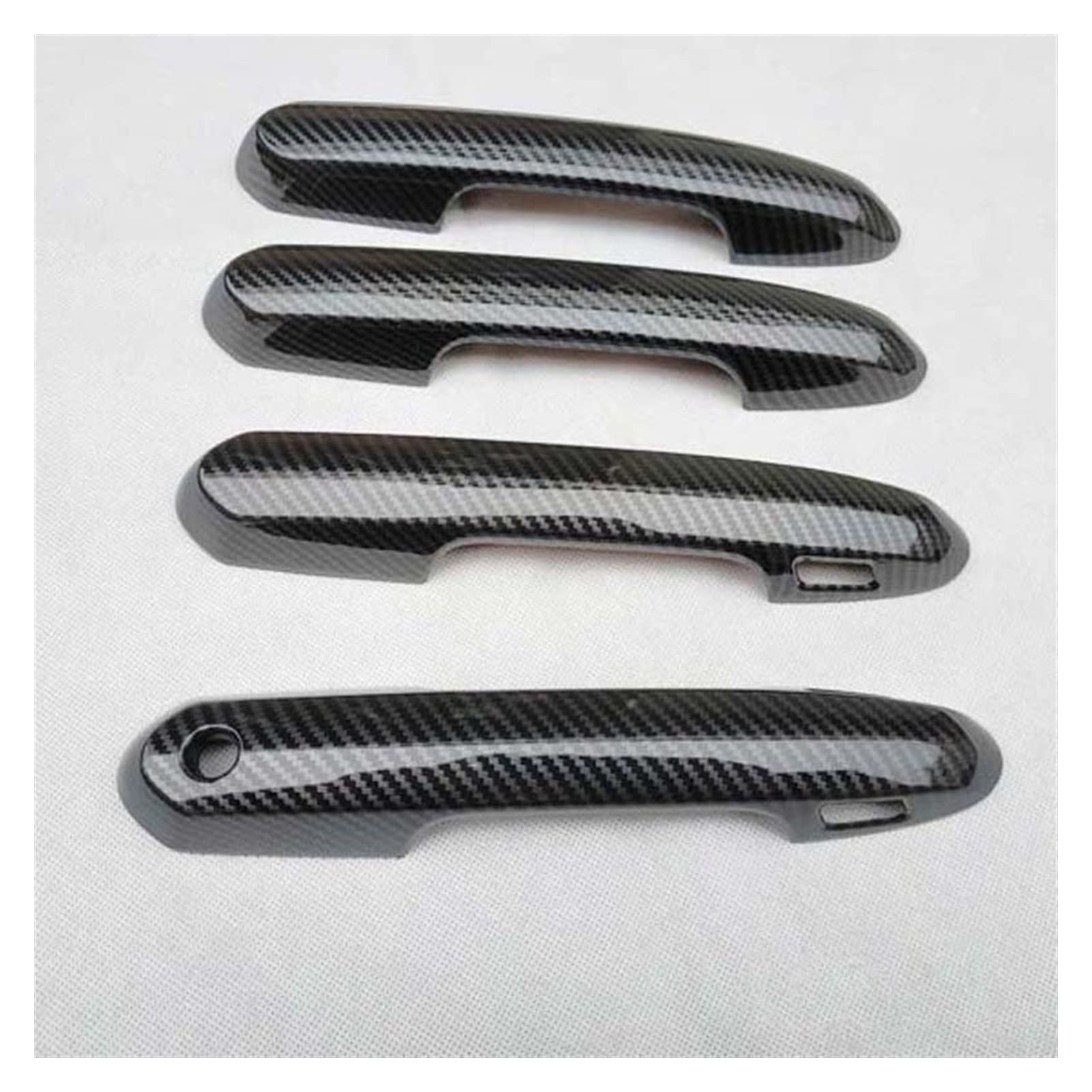 Qwqthgs 3 Car Exterior Door Handle Cap For Rav4 Xa50 2019 2020 Abs Plastic Chrome Colors Carbon Fiber Car Accessories 4 Pcs Door Handle Cover(3)