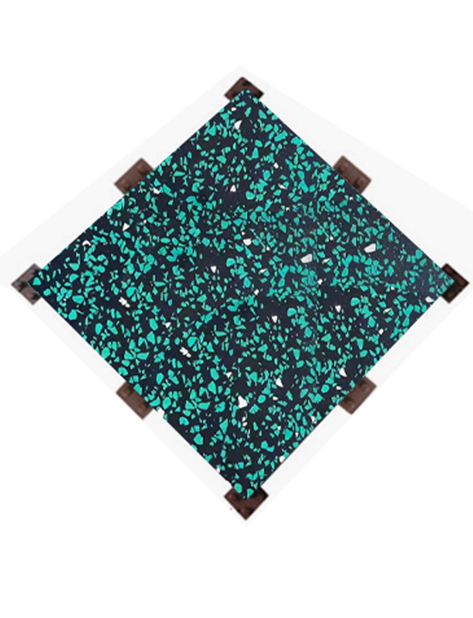 Piastrelle antiscivolo for pavimenti in palestra, tappetini in gomma for palestra resistenti, tappetini in gomma da 20 x 20 pollici - (20/25/30 mm)