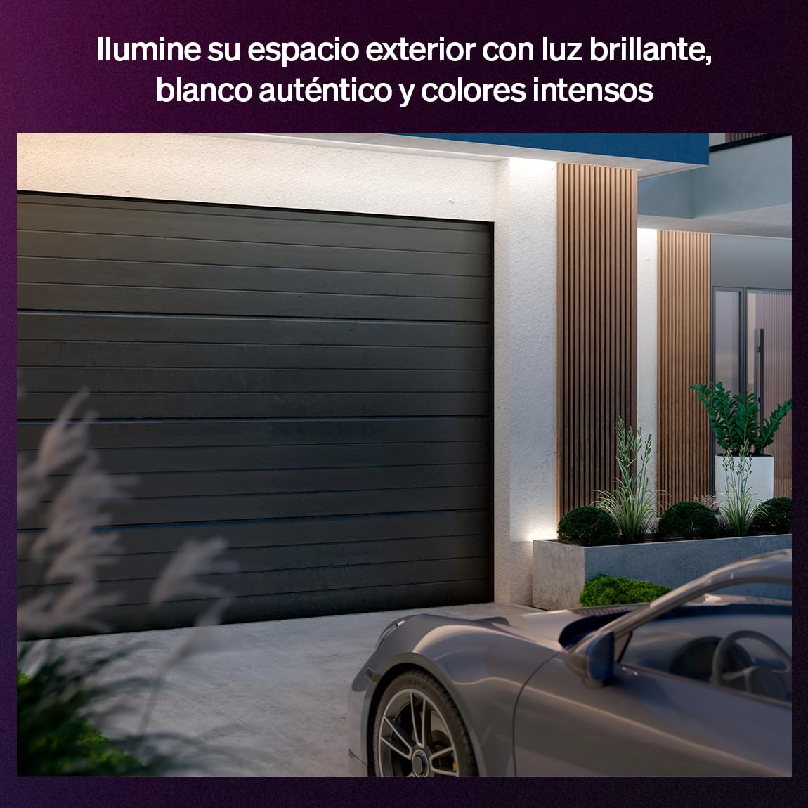 Philips Hue Flux Tira LED inteligente 5M, RGB, 1100 lm, iluminación exterior, tecnología Chromasync™, resistente al agua, baja tensión, control por app y voz, con Alexa