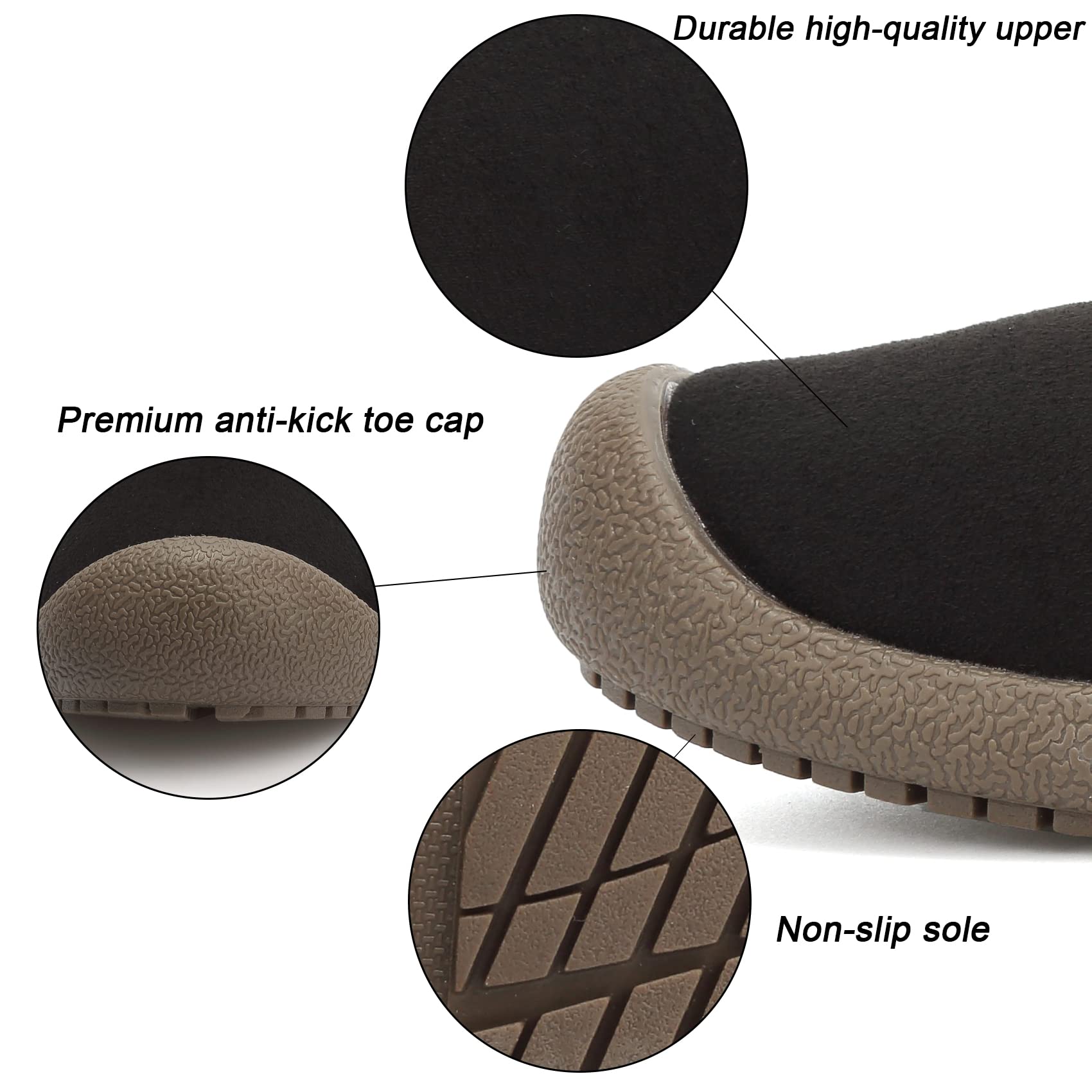 DimaiGlobal Stivali da Neve Uomo Stivaletti Foderato in Pelliccia Scarpe Comodo Caldo Invernali Antiscivolo Pantofole Interno ed Esterno