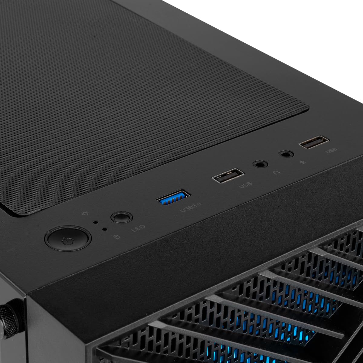 NOX XTREME PRODUCTS INFINITY EPSILON - Mid Tower M-ATX/ITX ARGB Rainbow, panel boczny ze szkła hartowanego, 4 zainstalowane wentylatory, kompatybilność z kartami graficznymi do 310 mm, USB 3.0, czarna
