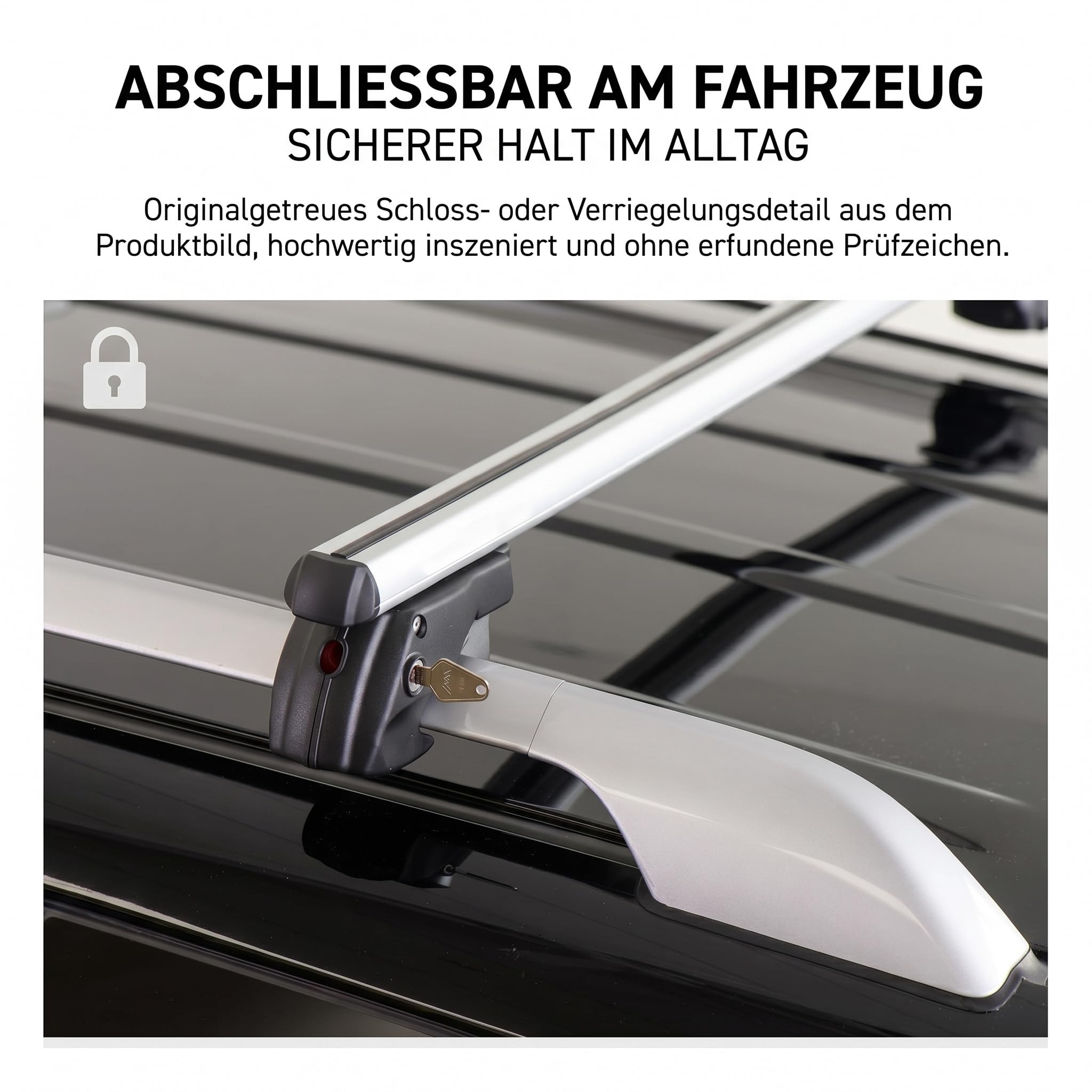 MENABO Aluminio – Barra de Seguridad para Bicicletas (Sherman 120 Dacia Dokker a Partir de 12 hasta 75 kg abschließbar
