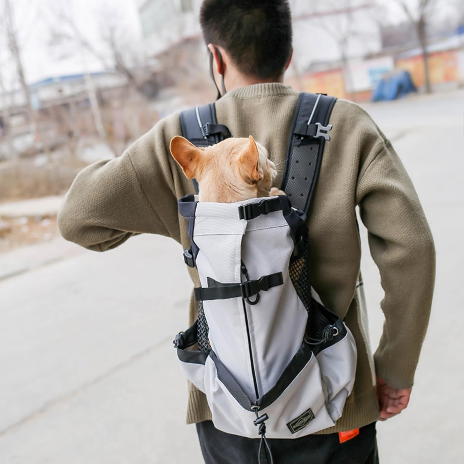 Borsa Viaggio Animali Zaino Portatile per Cani All'aperto Piccoli E Medi, di Traspirante Escursioni, Passeggiate Avventure Quotidiane-Blue-s-Suit 1-5kg