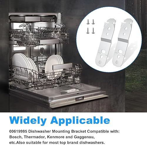 Miniatura 5 de 619985 Soporte de montaje para lavavajillas Bosch clips de montaje para lavavajillas, soporte para lavavajillas Bosch reemplaza las piezas de