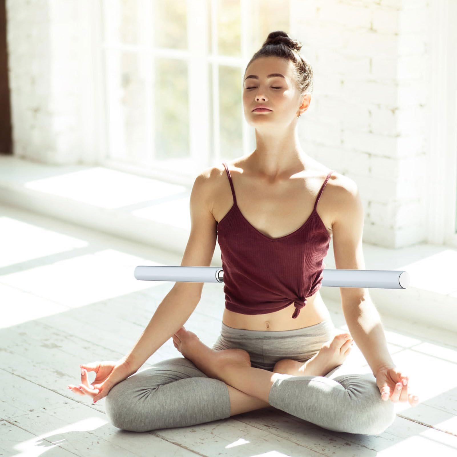 Yoga Stöcke Für Die Rückenhaltung, Yoga Kreuzstab Haltungskorrektur, Einziehbarer Buckel Korrekturstab, Retractable Stretching Tool Für Jugendliche Studenten Erwachsene