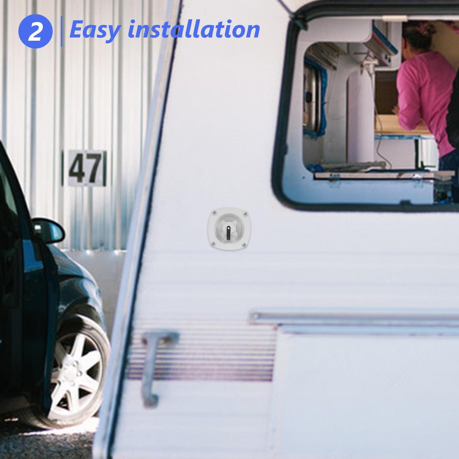 Tapa de Llenado de Entrada de Agua para Rv y Yate en Pp white, Evita Fugas y Fácil Instalación para Modificación de Autocaravana
