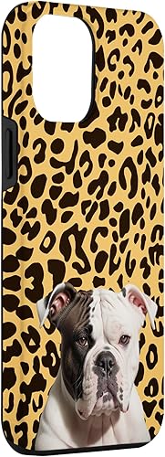 Miniatura 3 de iPhone 12 Pro Max American Bulldog Bully Puppy Leopard Animal Print Case