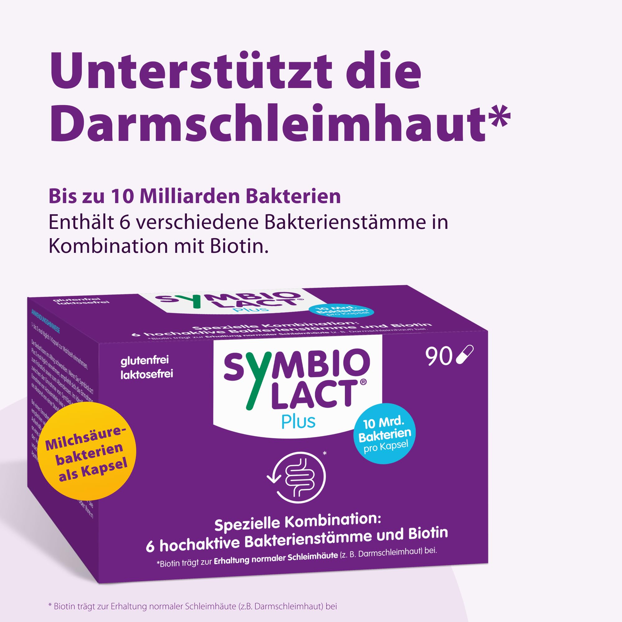 Symbio Lact Plus Kapseln zur Erhaltung normaler Schleimhäute, 90 St. Kapseln