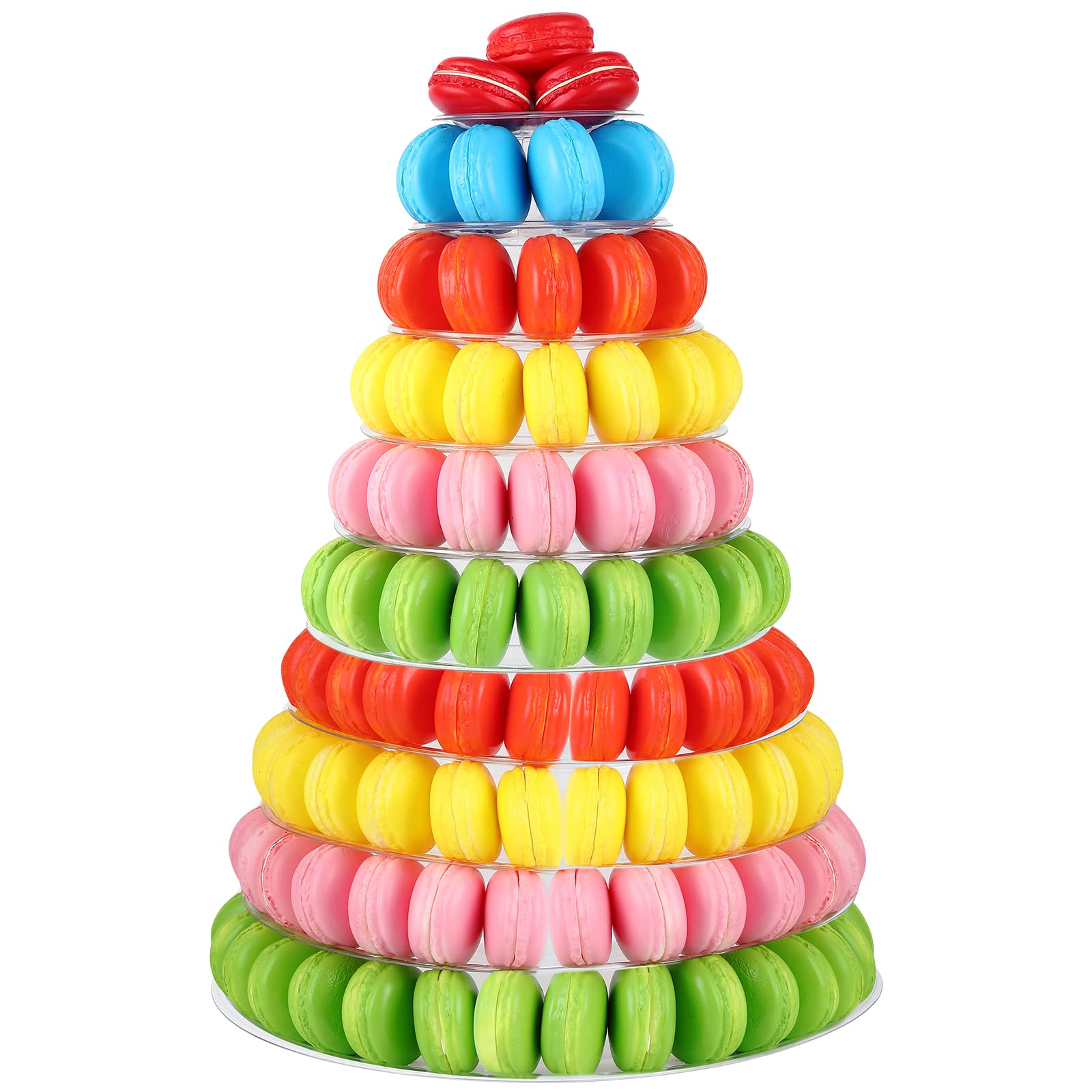 Juexica 1 Pcs 10 Tiers Macaron Tower Stand Cupcake Display Rack