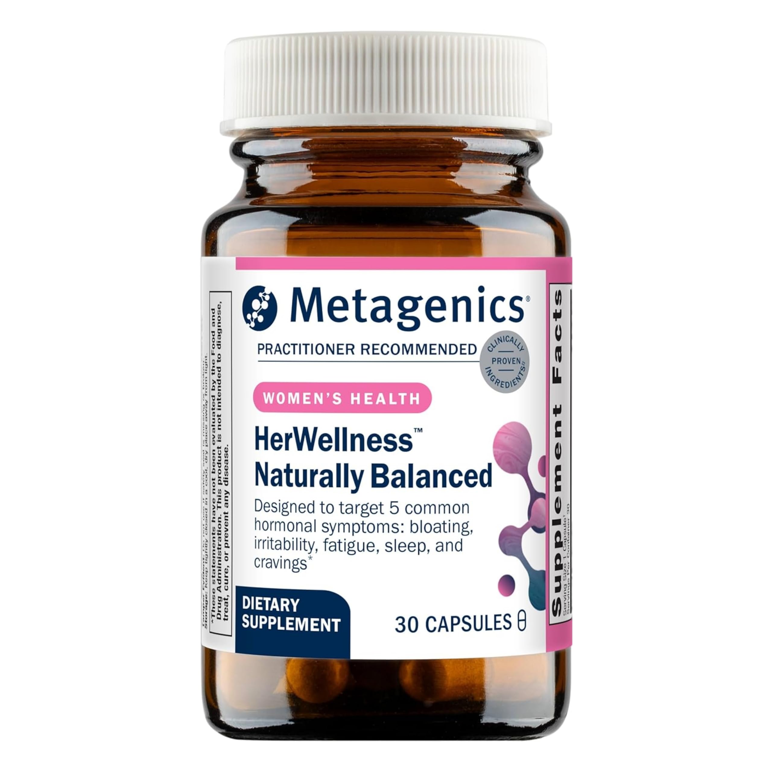 Metagenics HerWellness Naturally Balanced, Saffron & Green Tea, 30 Ct