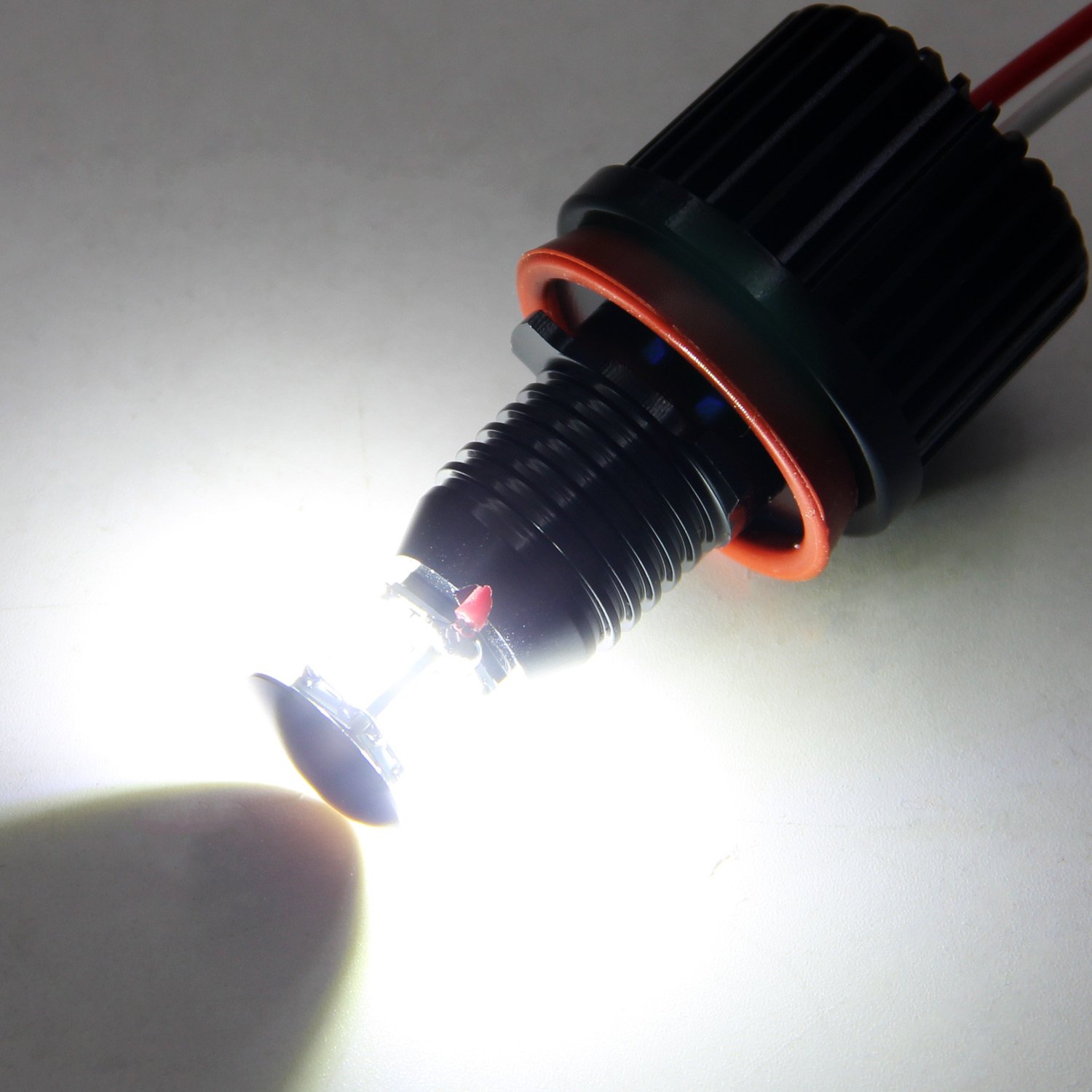 WinPower H8 40W LED Angel eyes Phare Auréoles pour auto Kit de conversion halogène pas d'erreur CanBus Feux de position 6000K Blanc xénon, 2 Pièces