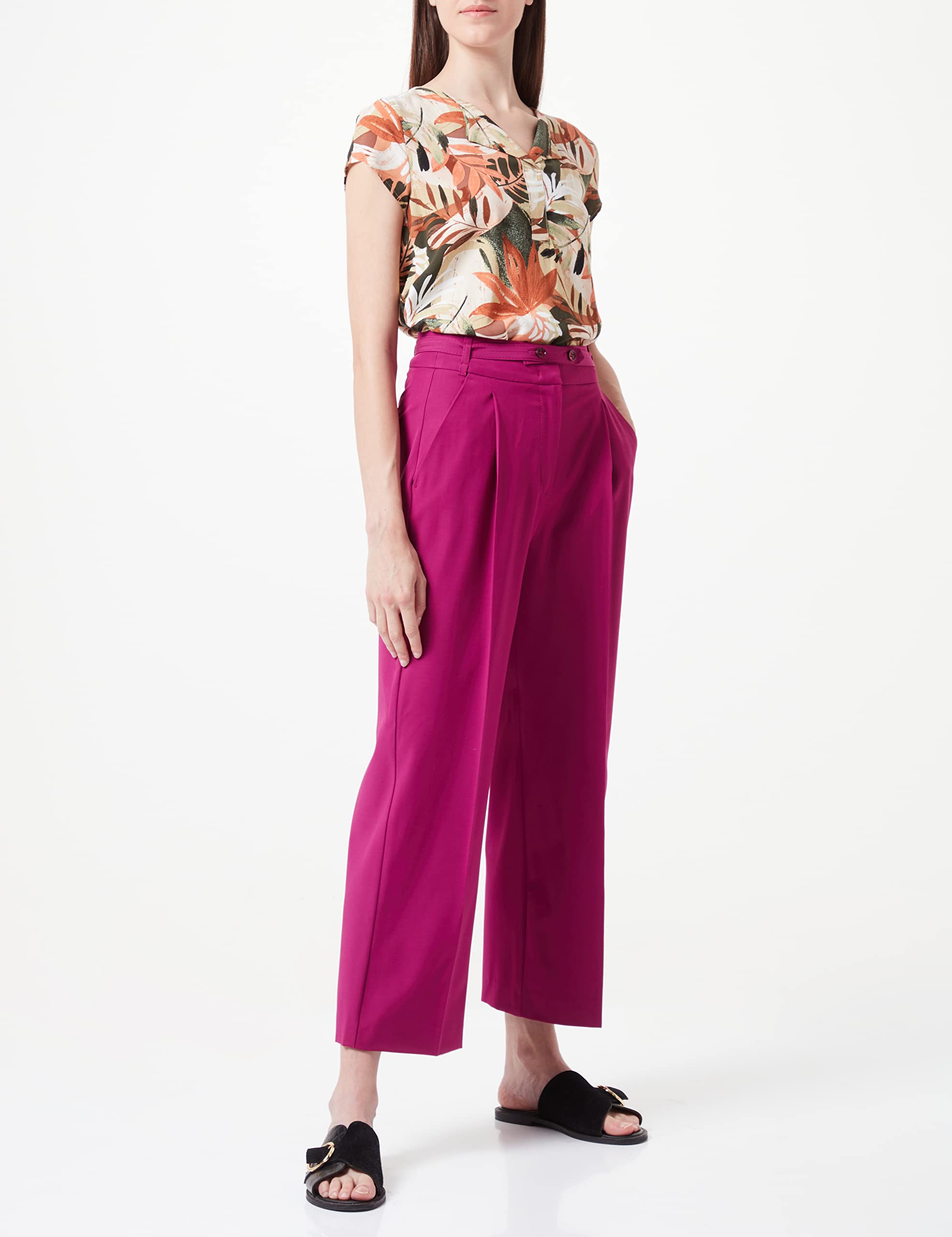Comma Pantalón 7/8 - Pantaln de Vestir Mujer