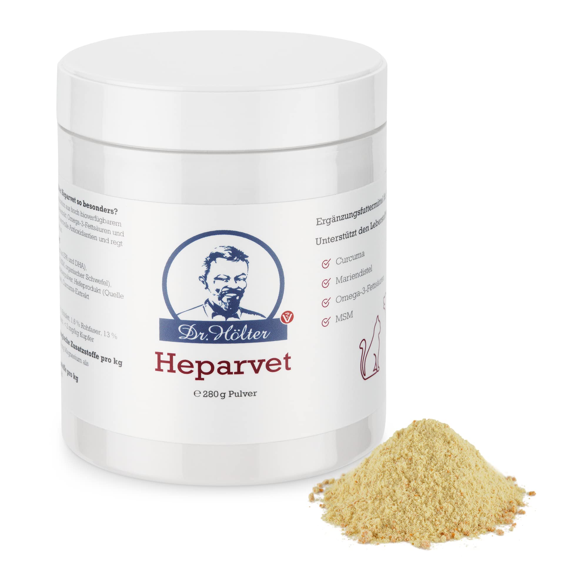 Dr. Hölter + Ergänzungsfutter für Hunde + zur Unterstützung der Leber bei Leberproblemen (280 g Pulver)