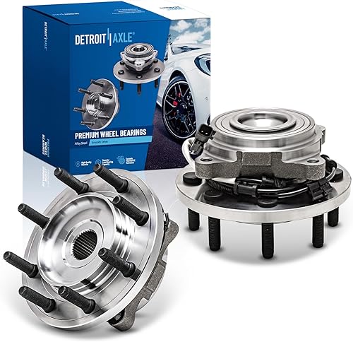 Miniatura 18 de Detroit Axle - Bujes de rodamiento de rueda delantera 4WD para Ford F-150 2015-2017 [6 orejetas; con ABS], Juego de 2 rodamientos de rueda y bujes