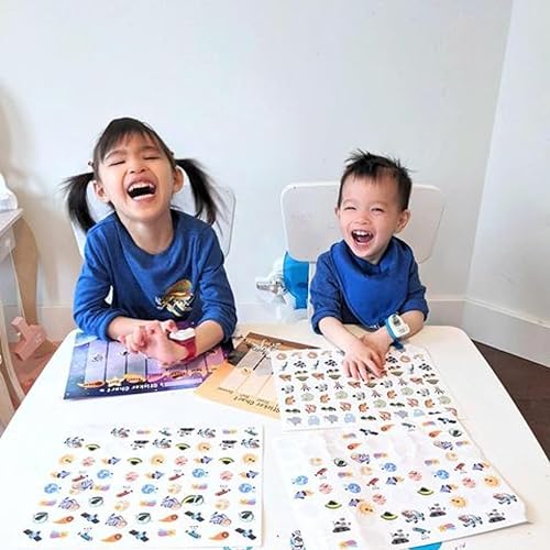 Miniatura 6 de Potty Time Paquete de fiesta  Incluye reloj para ir al baño, asiento, calcomanías mágicas de revelación de color, tabla de recompensas y batería de