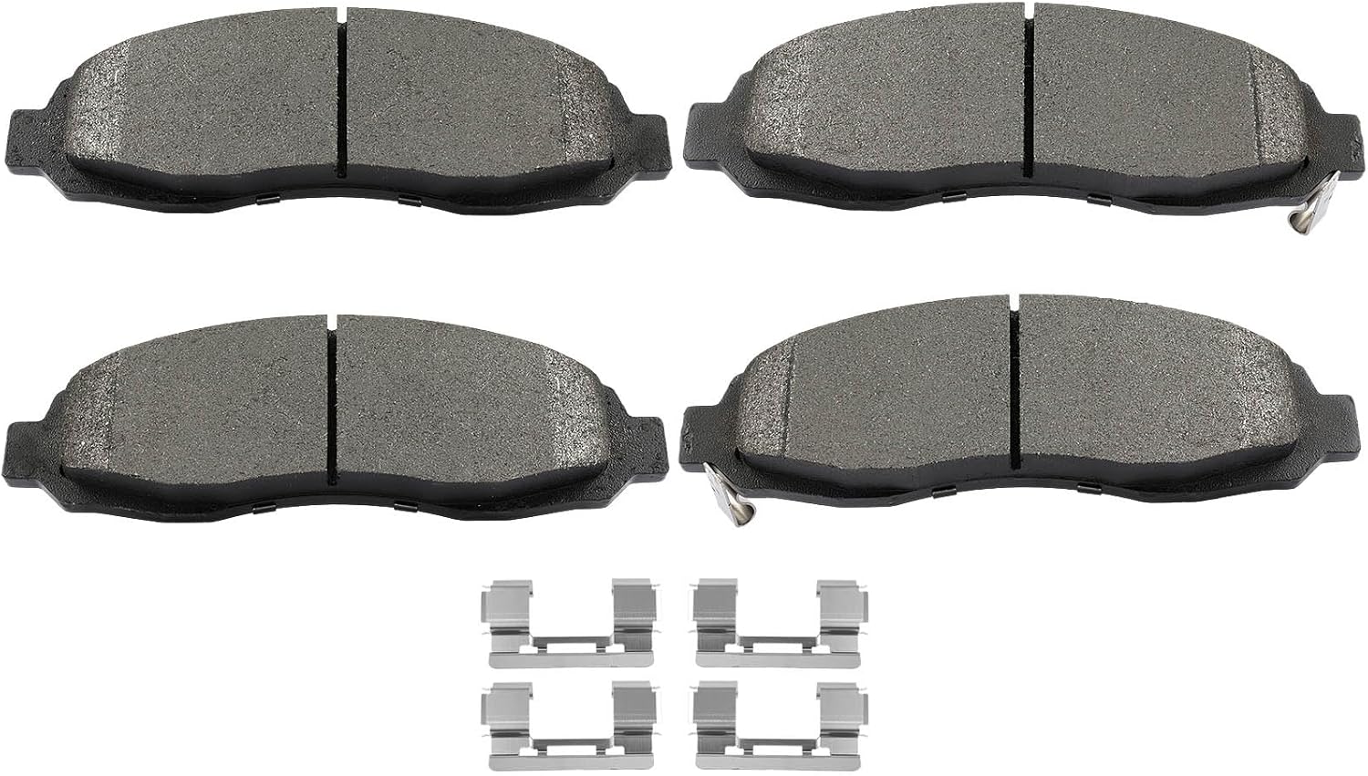 SCITOO D962 Front Metal Brake Pads Sets w/Hardware Replacement For Dodge For Dakota 2003-2004