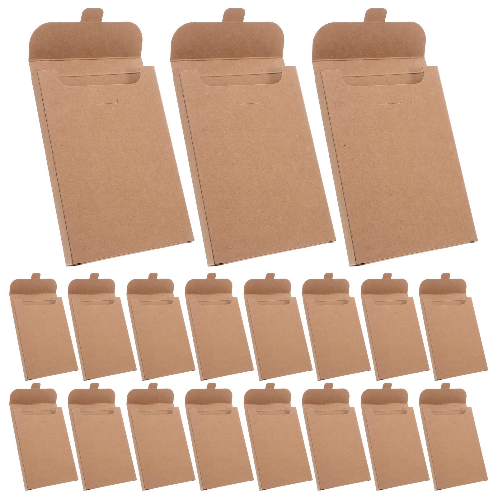 Scatola di Carta Kraft 50 Pezzi per Cartoline e Buste Vuote Design Semplice e Raffinato per Progetti Fai da Te e Uso Ufficio