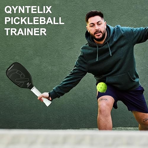 Miniatura 6 de Entrenador de pickleball aprobado por USAPA, pala de fibra de carbono, mango extra largo, 0.630 in Core Sweet Spot