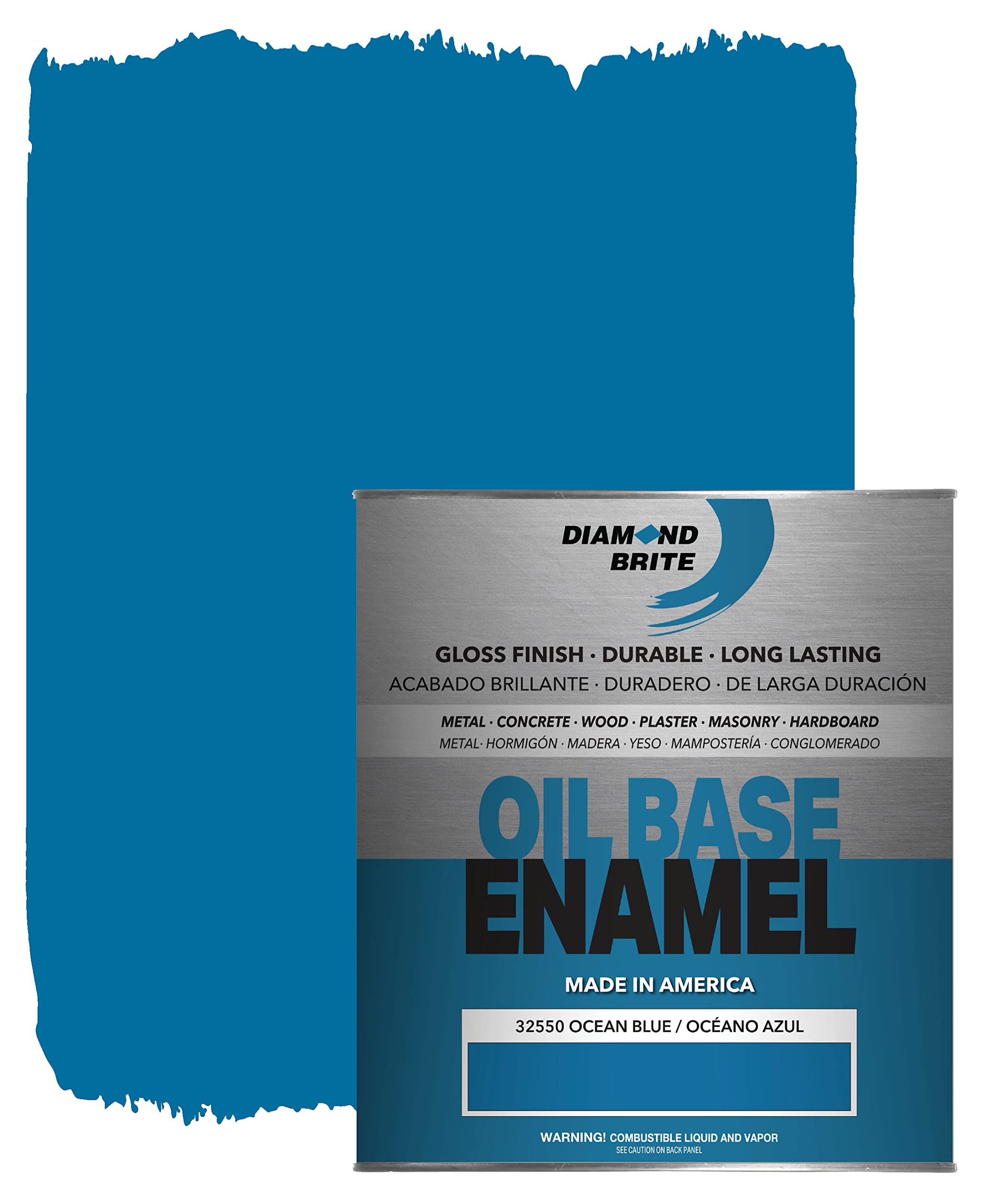 1 Quart Oil Base Enamel Paint in Ocean Blue 32550-2