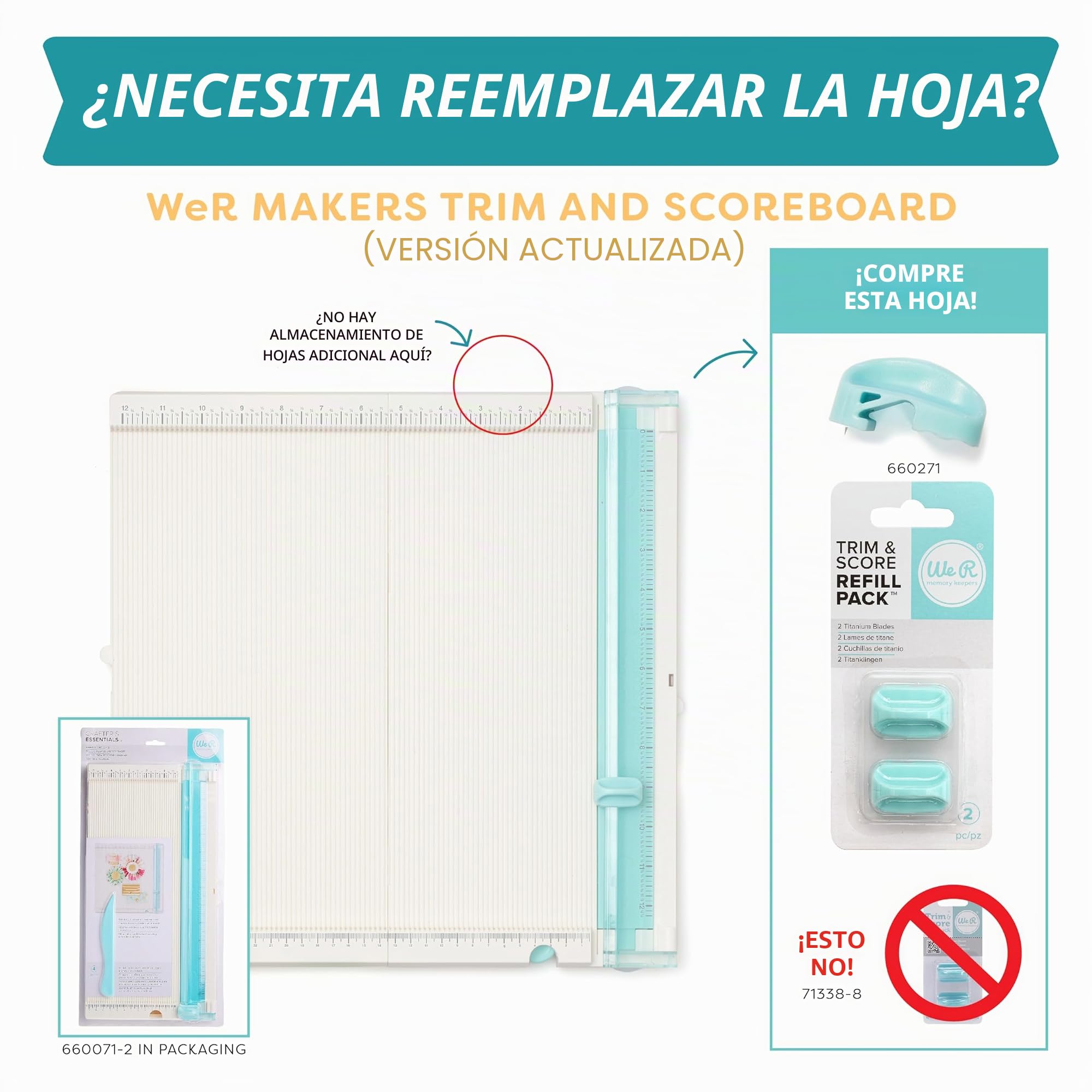 We R Memory Keepers 660071 Guillotina Y Tabla para Marcar Trim & Score Board, Multi Colour