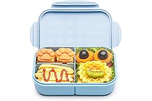 Leakproof Snack Box with Four Compartments for Kids' Lunches
