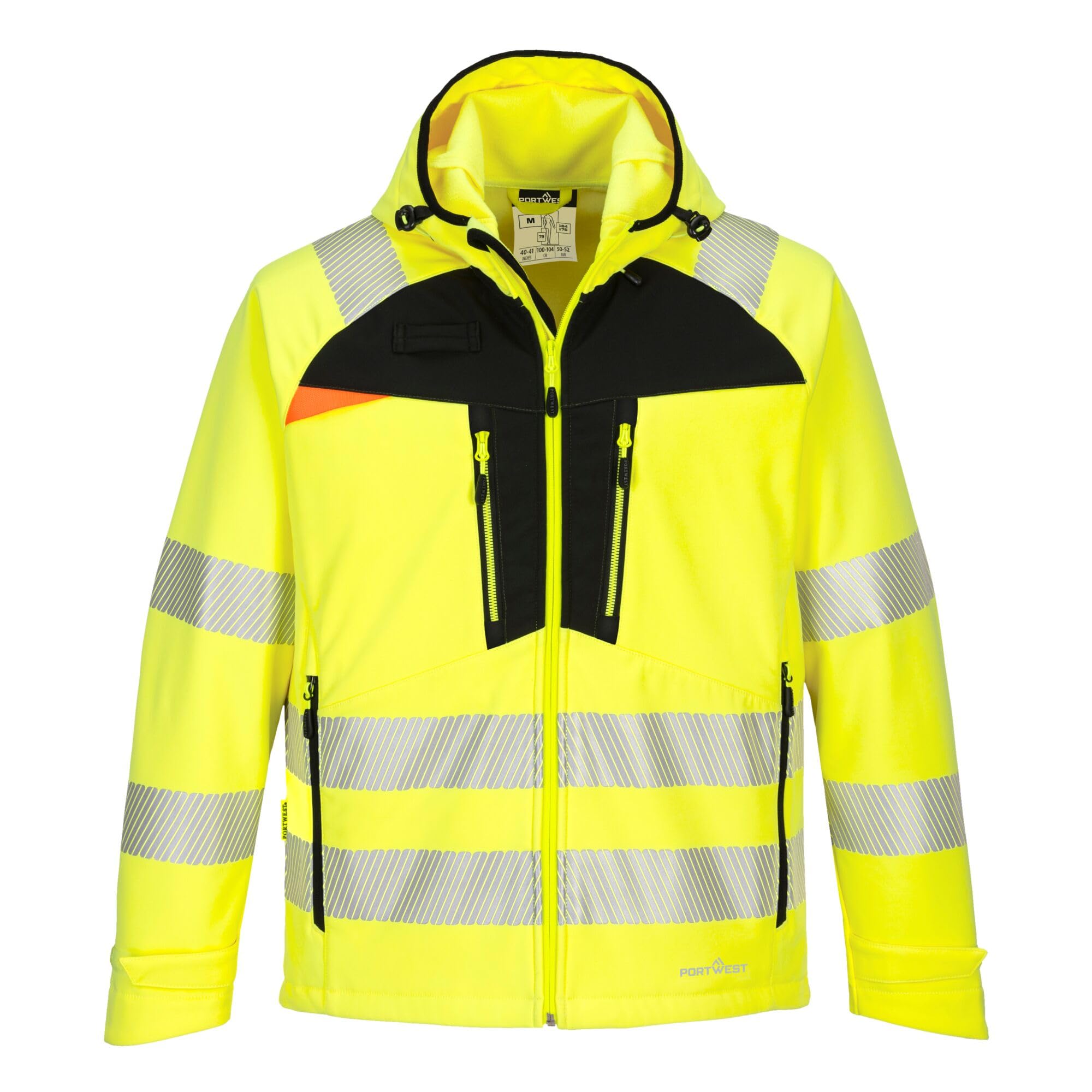 Portwest DX4 Hi-Vis Softshell Jacket Yellow/Black XL