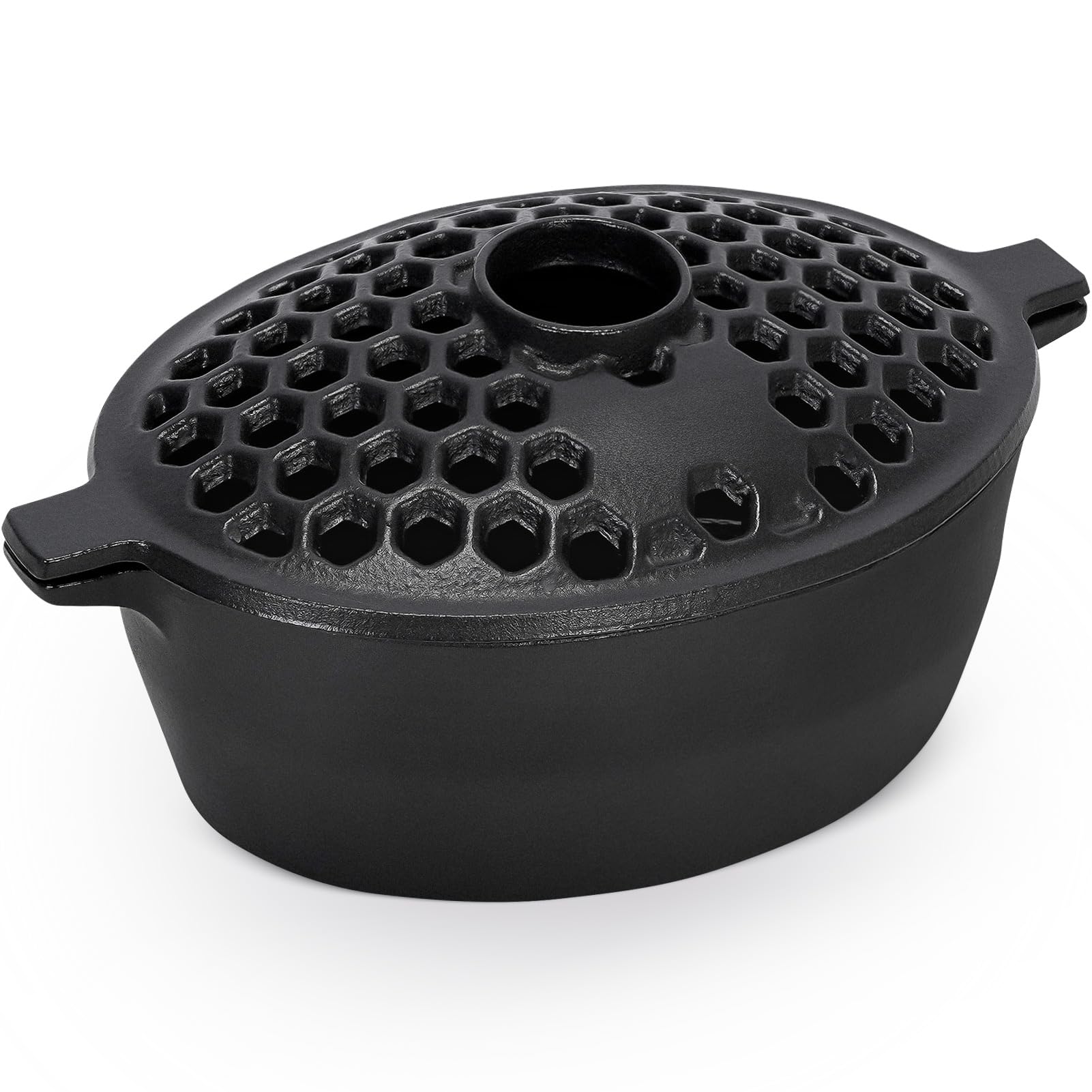 G GOOD GAIN Wood Stove Steamer - Cast Iron Stove Humidifier with Large Opening Top Oval Bowl Fire
