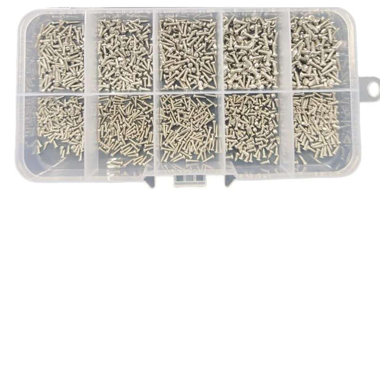 600/1200 Jeux de vis autotaraudeuses Miniatures, kit de Classification des vis métalliques à tête cruciforme Miniature