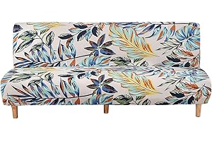Womaco Printed Futon Cover: Armless Loveseat Slipcover for Elevated Couch Vibes