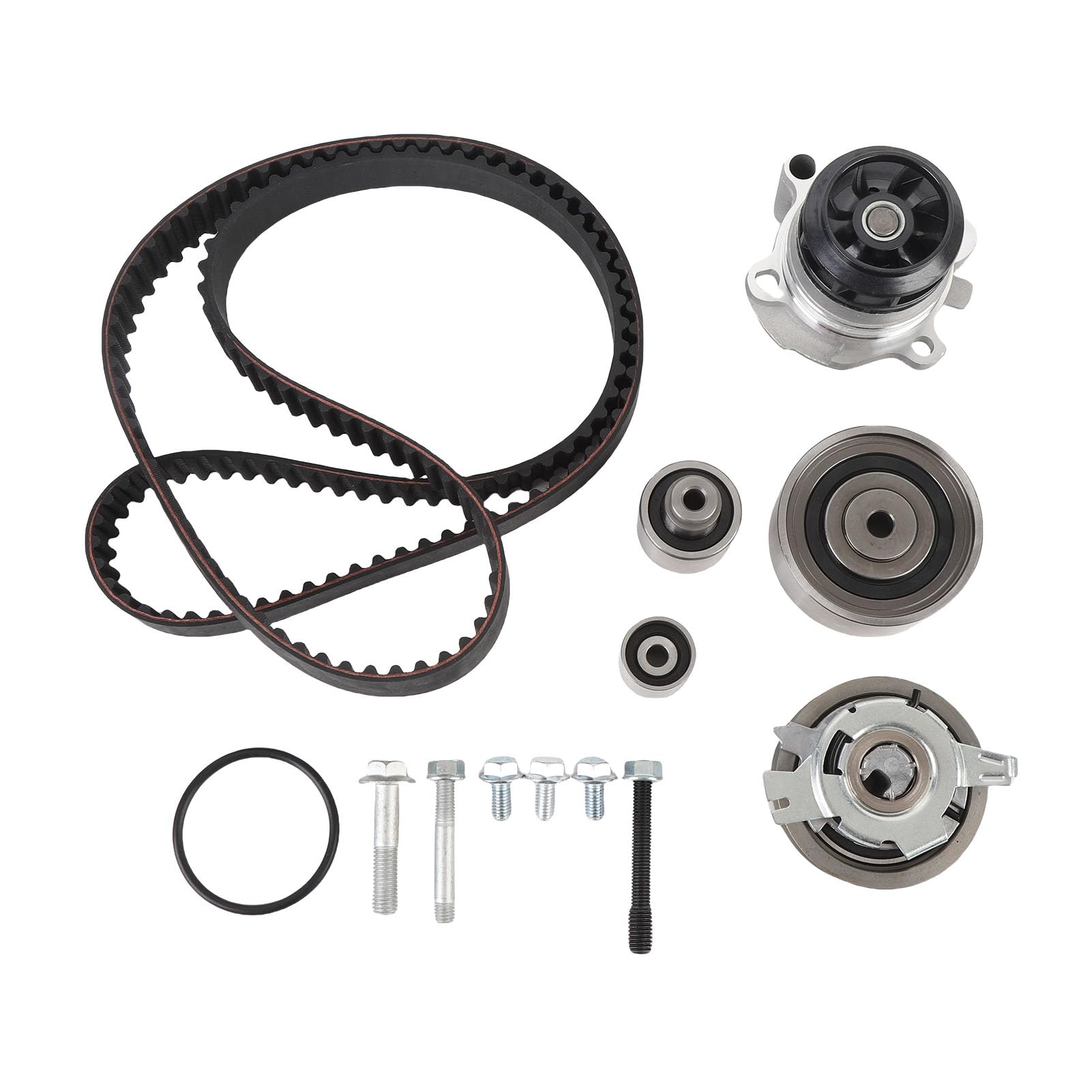 Kit Distribuzione Motore, Set Cinghia Dentata con Pompa Acqua in Lega, Compatibile con SEAT Altea Toledo e Codice KP25649XS, 1 Ricambio per Manutenzione Motore Auto
