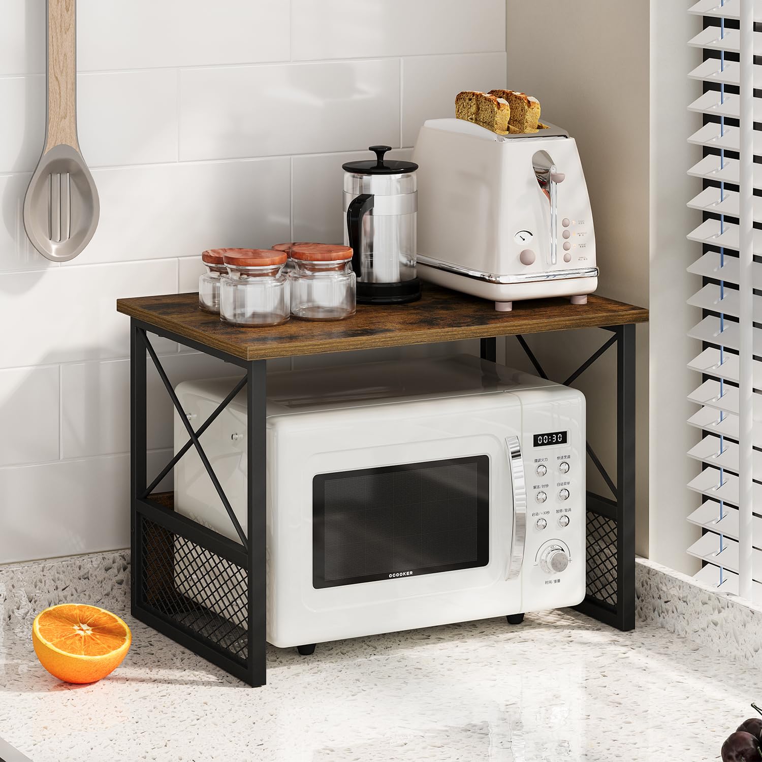 Soporte de impresora para escritorio, soporte de impresora de escritorio, organizador para oficina en casa, para encima y debajo del escritorio, escáner de fotocopiadora de máquina de fax, 6