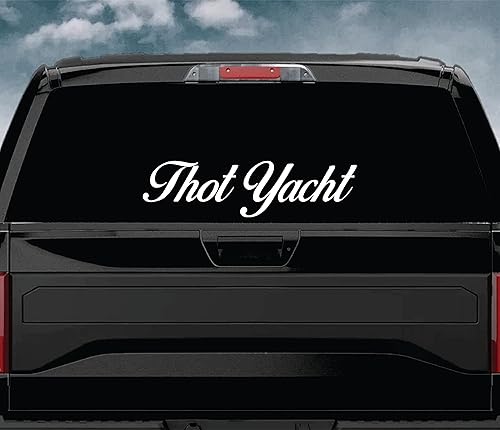 Miniatura 2 de Thot Yacht Decal Sticker Vinyl Truck Window Windshield Lettering Quote Art JDM Racing Auto Boys Girls Men Sadboyz Sad Boyz Broken Heart Club Funny