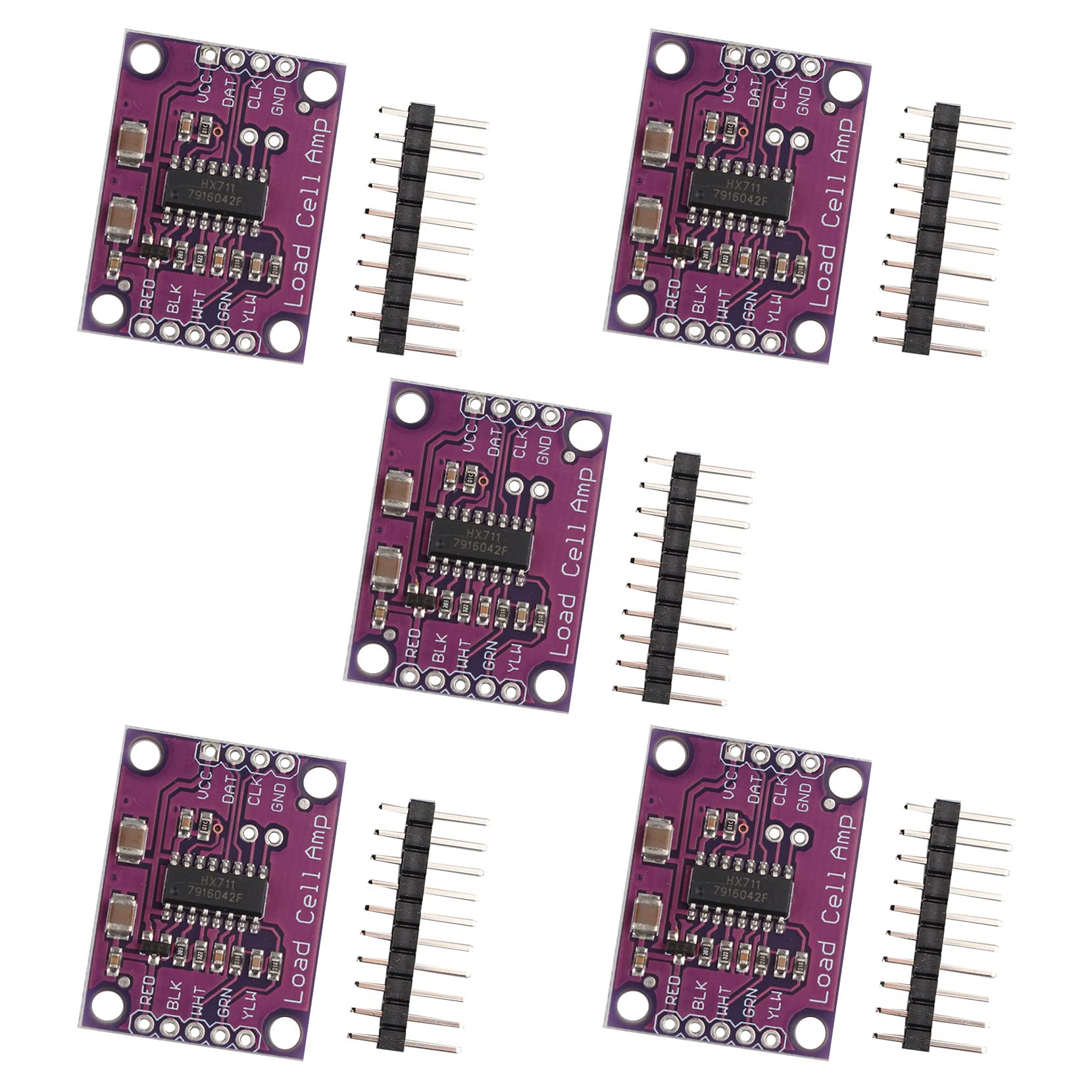 5 Pezzi CJMCU-711 HX711 Cella di Carico Sensore di Pesatura Elettronico Convertitore A/D a 24 Bit per Alta Precisione Bilancia Elettronica Compatibile con Arduino