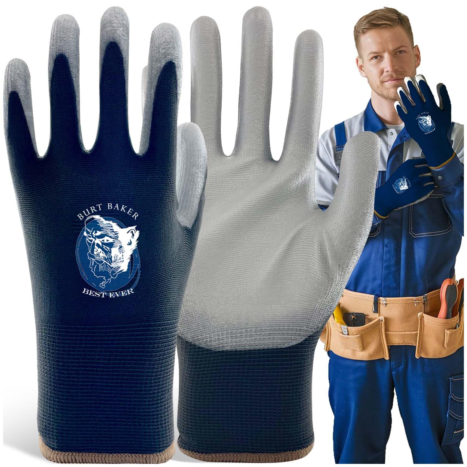 No-Slip Grip Boost Lightweight Work Gloves PRECISION FIT Heavy Duty Dipped Slip Resistant Men Womens