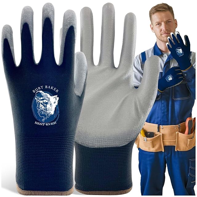 No-Slip Grip Boost Lightweight Work Gloves PRECISION FIT Heavy Duty Dipped Slip Resistant Men Womens
