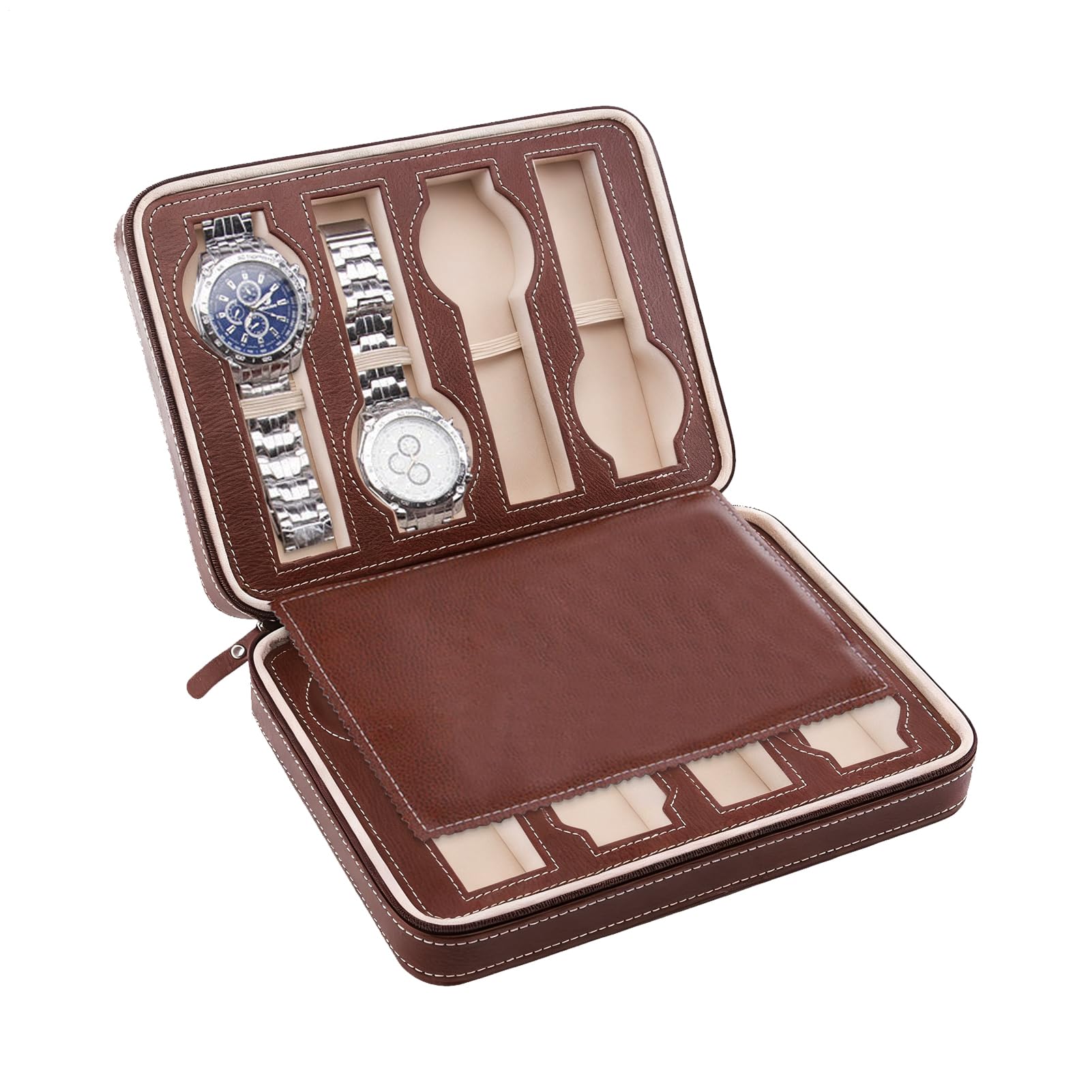 Organisateur pour homme à offrir en cadeau idéal pour ranger 8 montres de valeur