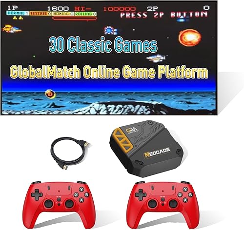 Consola de juegos retro, 30 juegos clásicos con licencia, sistema Android, plataforma de juegos en línea GlobalMatch, controladores inalámbricos