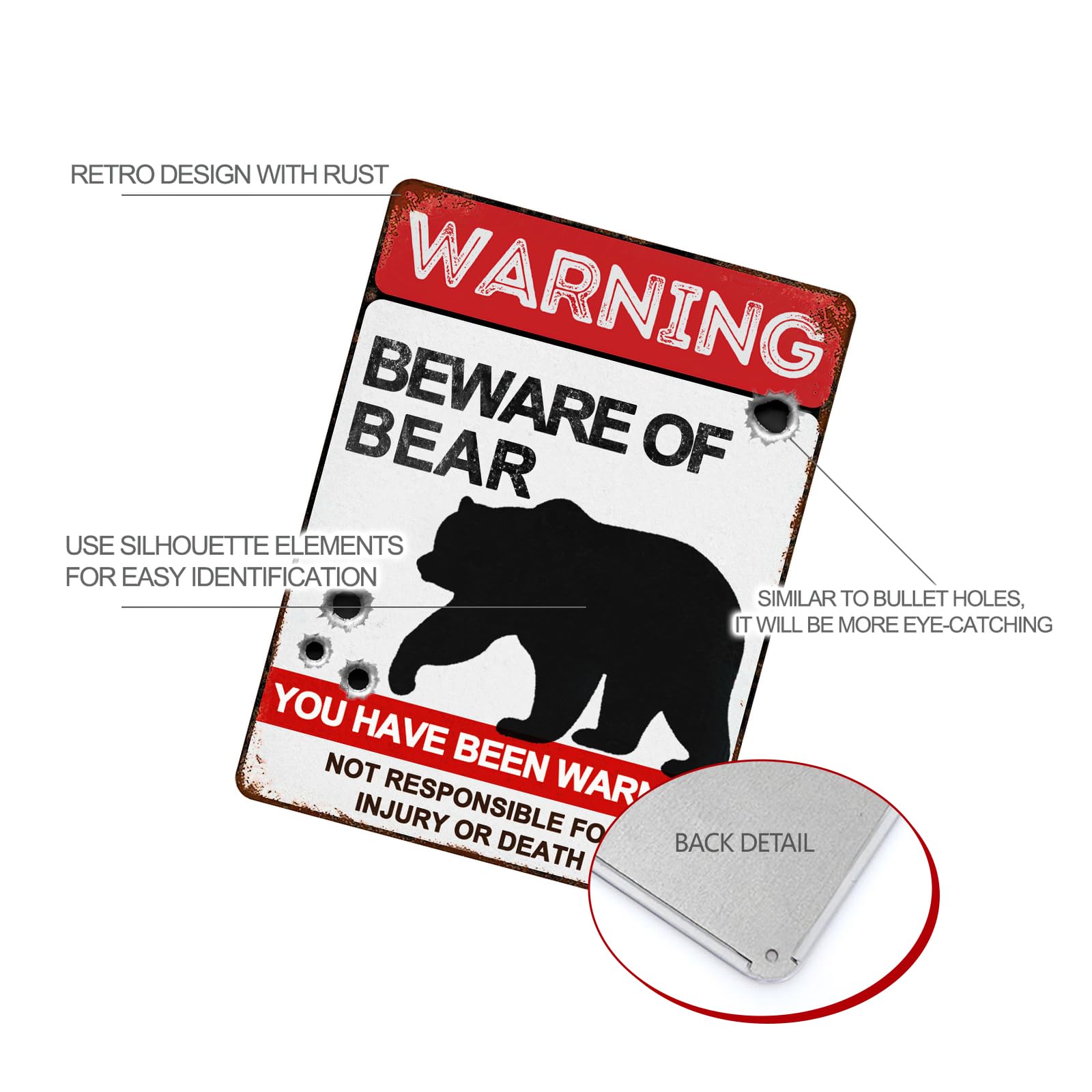 BAIWIFE Beware of Bear Signs 8