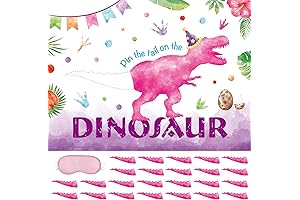Pin the Horn on the Triceratops - WERNNSAI Pin the Tail on the Dinosaur Game