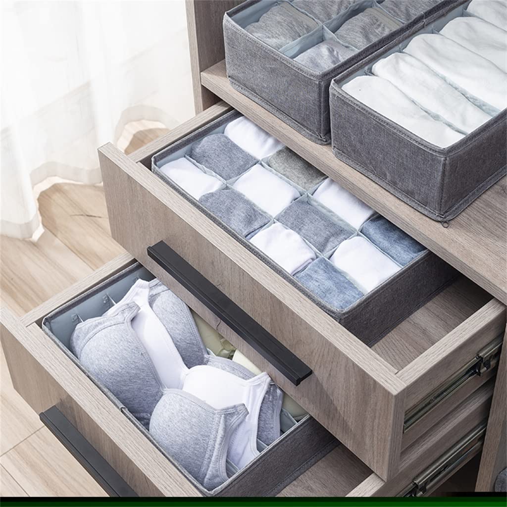 Calcetines Sujetador Bragas Separadores de cajones Plegables Organizador de guardarropa Caja de Almacenamiento de Ropa Interior (F 32 * 32 * 9 cm)