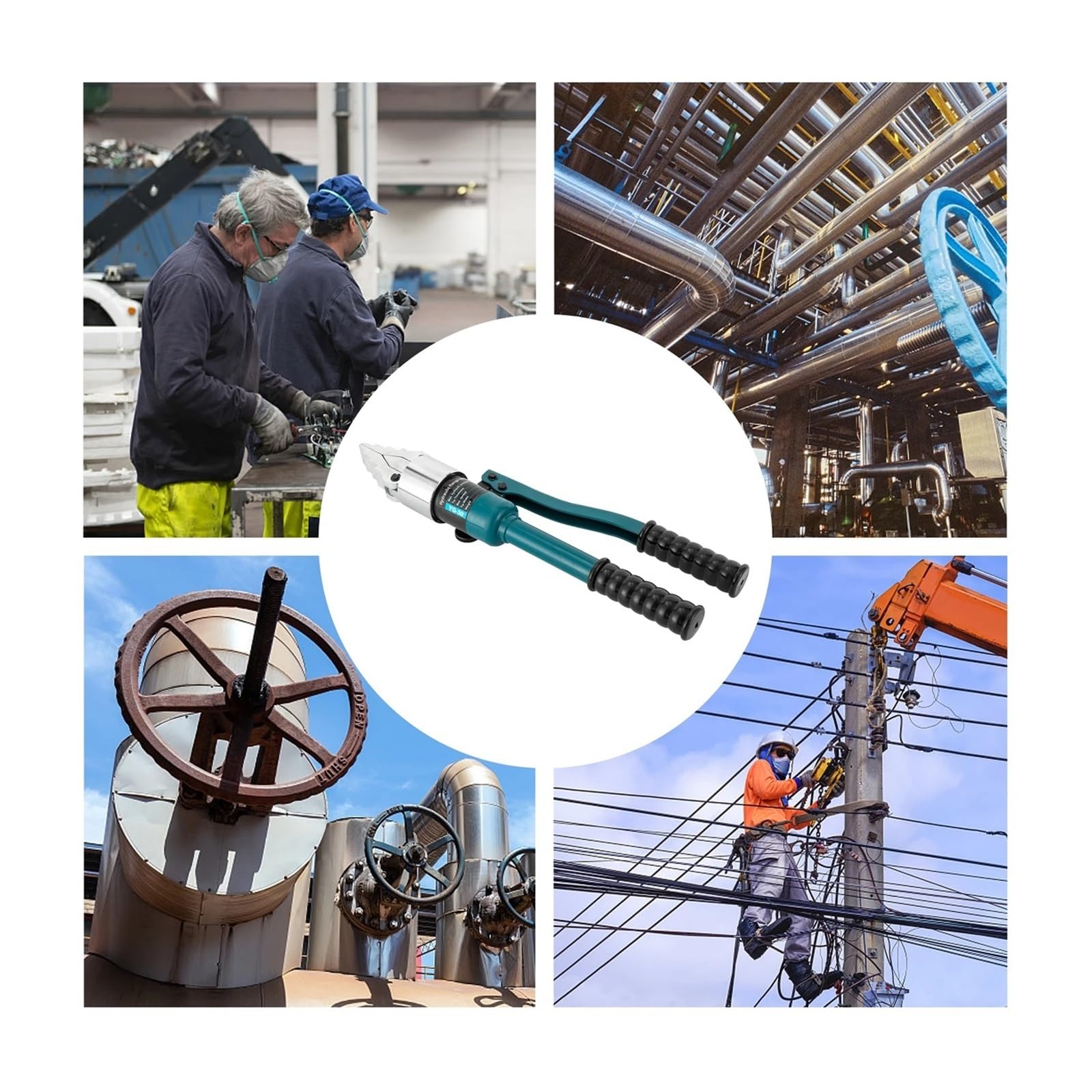 Rozszerzacz rur, Narzędzie hydrauliczne do rozszerzania YQ-30 z siłą 8 ton - niebieskie przenośne ręczne szczypce do rozłupywania flanów