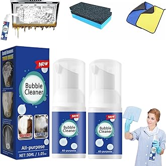 Bubble Cleaner, Bubble Power Cleaner, Bubble Cleaner Foam Spray, All Purpose Rinse Cleaning Foam, Powerful Stain Removing Foam Cleaner, All Purpose Powerful Stain Removal Kit (30ml * 2)