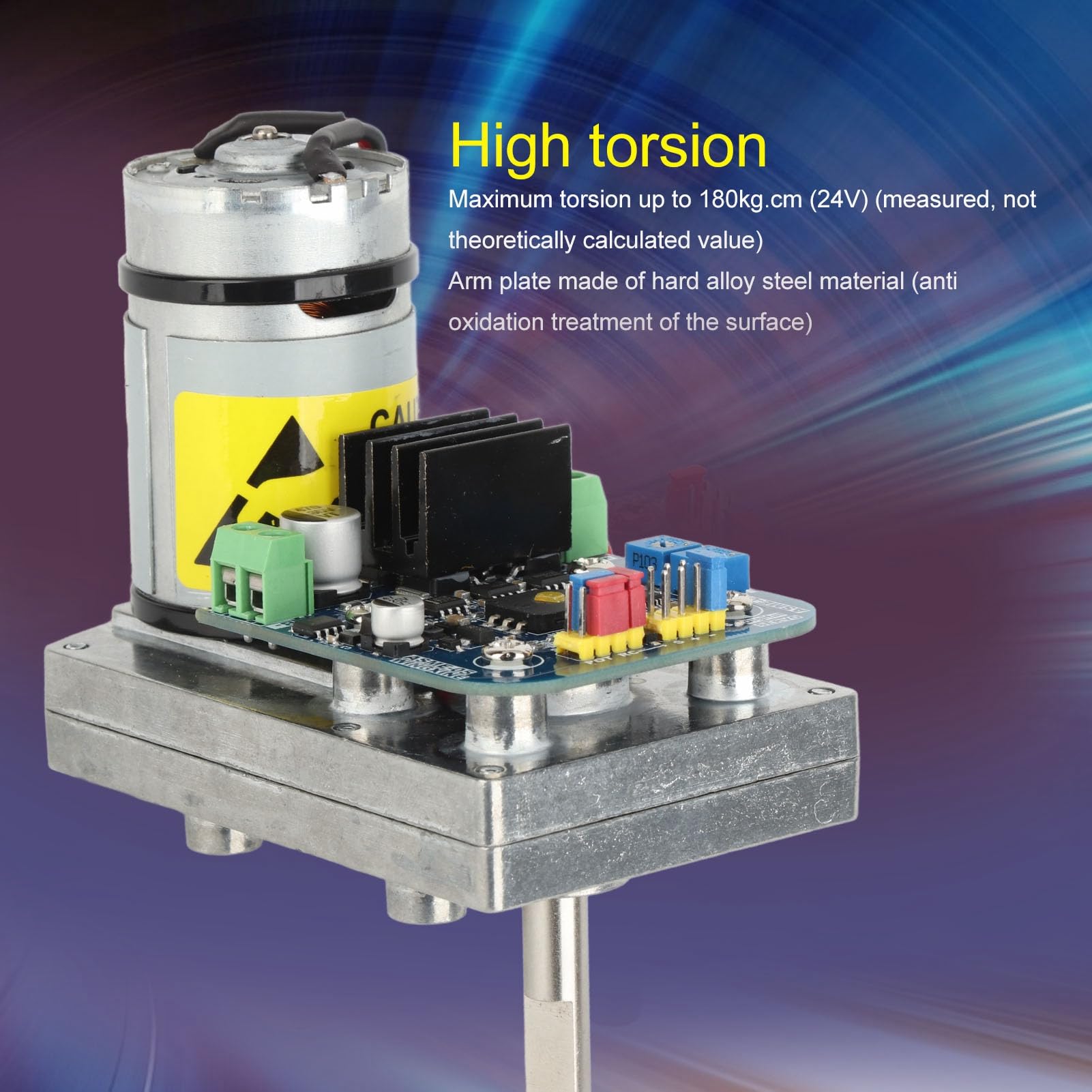 POENVFPO Servomotore Ad Alta Potenza da 12-24 V 180 Kg.cm, Servo Robot con Funzionamento per Sistemi Remoti Futaba JR Hitec