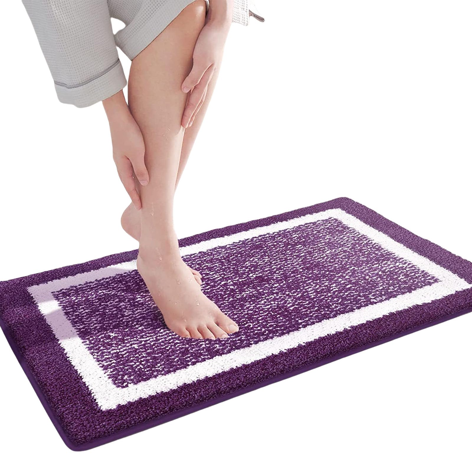 Carotoe Purple Absorbent Nonslip Entrance Rug Bath Mat For Bathrooms And Entrances With Durability Design Floor Mat Protections Absorbent Bathroom Rug