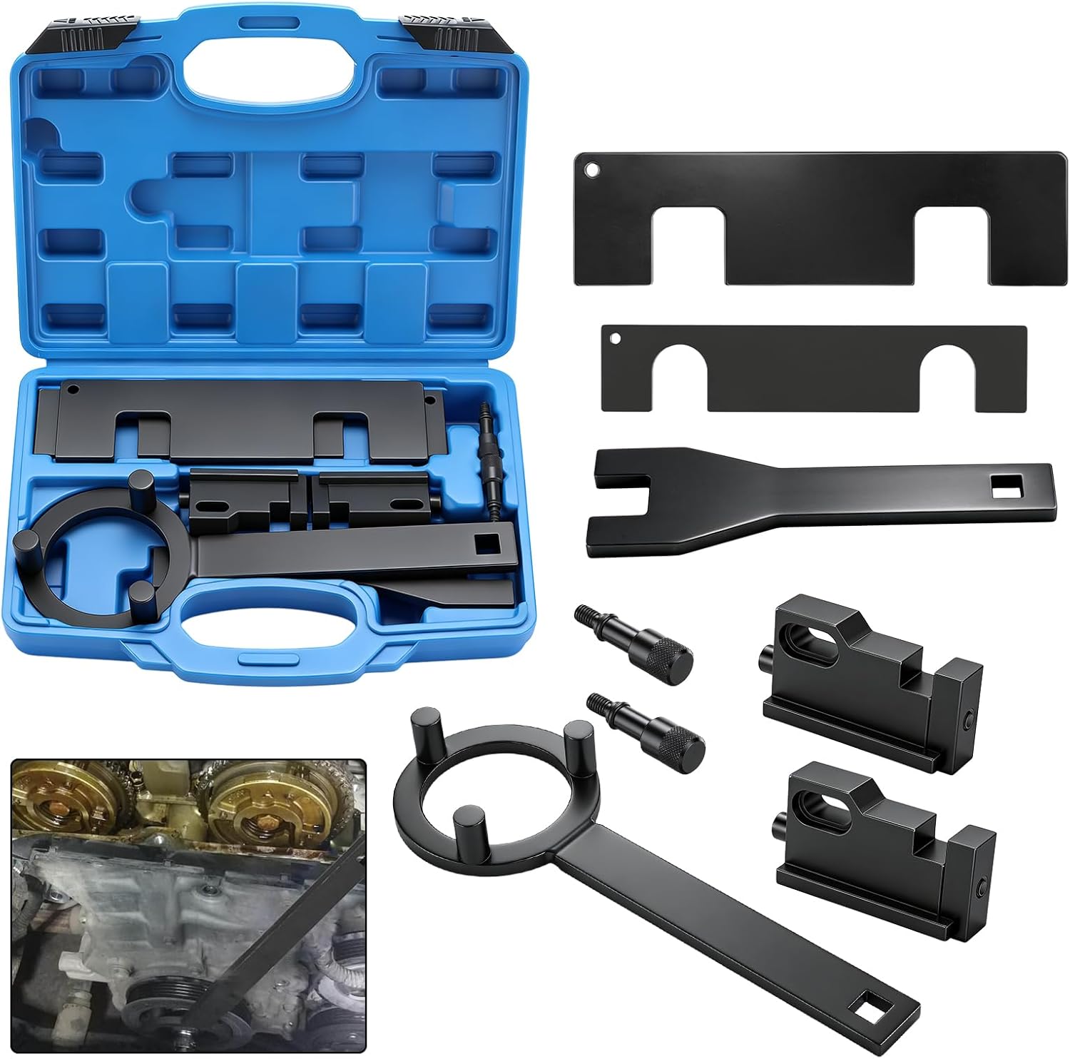 Engine Camshaft Timing Locking Tool Kit Compatible with Buick Excelle Verano Chevrolet Cruze Roewe RX5 1.5T 1.4 1.0 Engines, Cam Timing Alignment Tools Replaces EN-51298, EN-51367, EN-51632