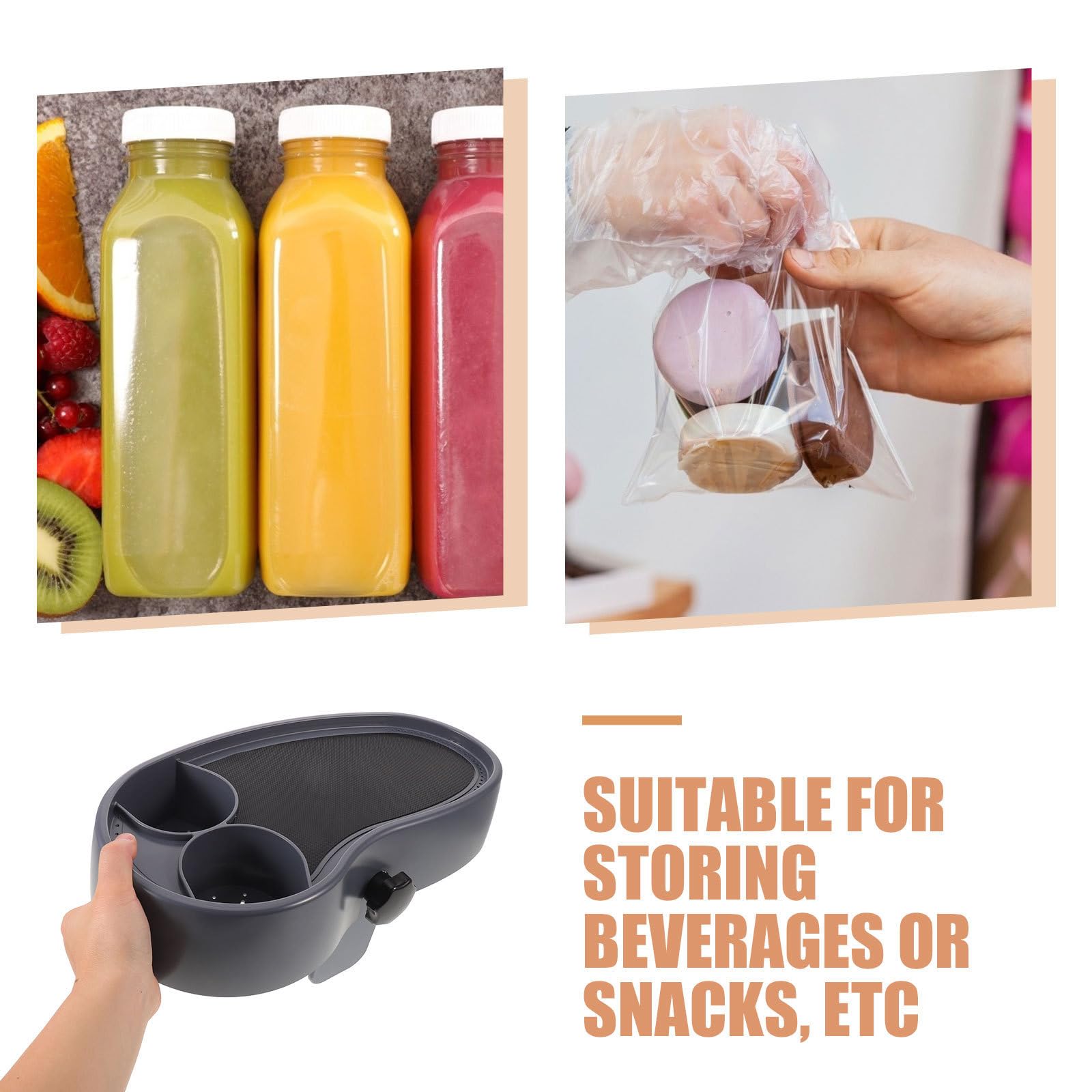 ifundom Bandeja Ajustable para Bañera Antideslizante con Soporte para Bebidas y Orificios de Drenaje Mesa Lateral de Plástico para SPA Compatible con Grosor para Snacks y Teléfonos