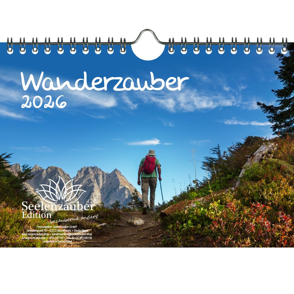 Waldzauber DIN A5 Tischkalender für 2026 Baum Bäume Wald Natur - Seelenzauber